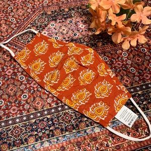🐼 Reversible face mask Anthropologie orange 3/$25